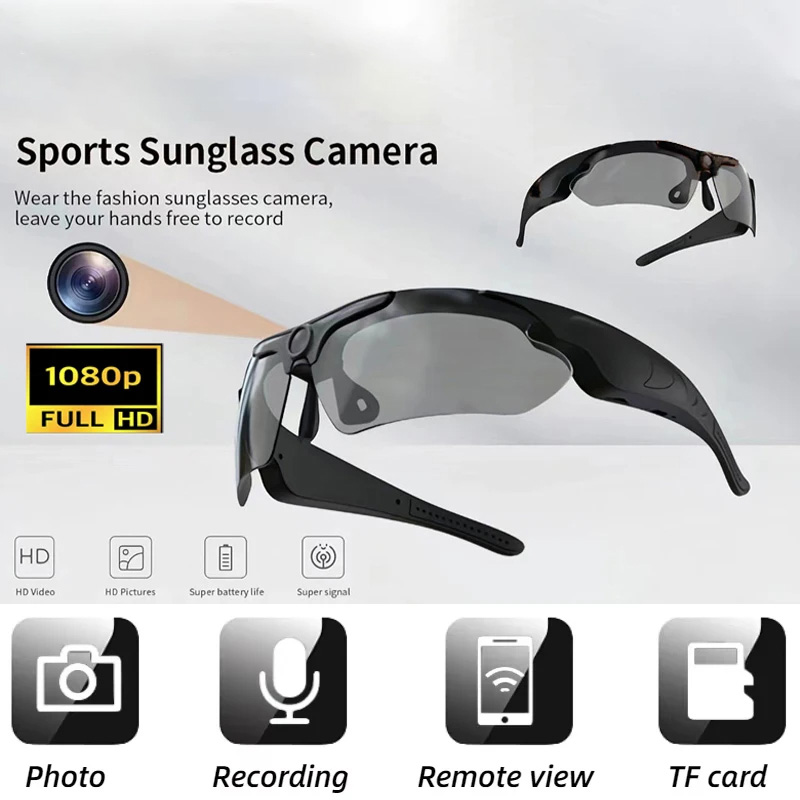Webcam Hd 1080P - Lunettes intelligentes avec caméra HD 1080P,