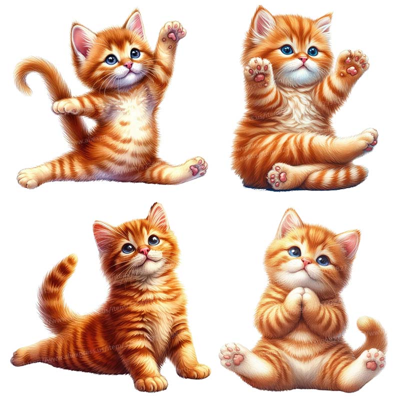 Home Office Yoga Room - Autocollant mural en forme de chat