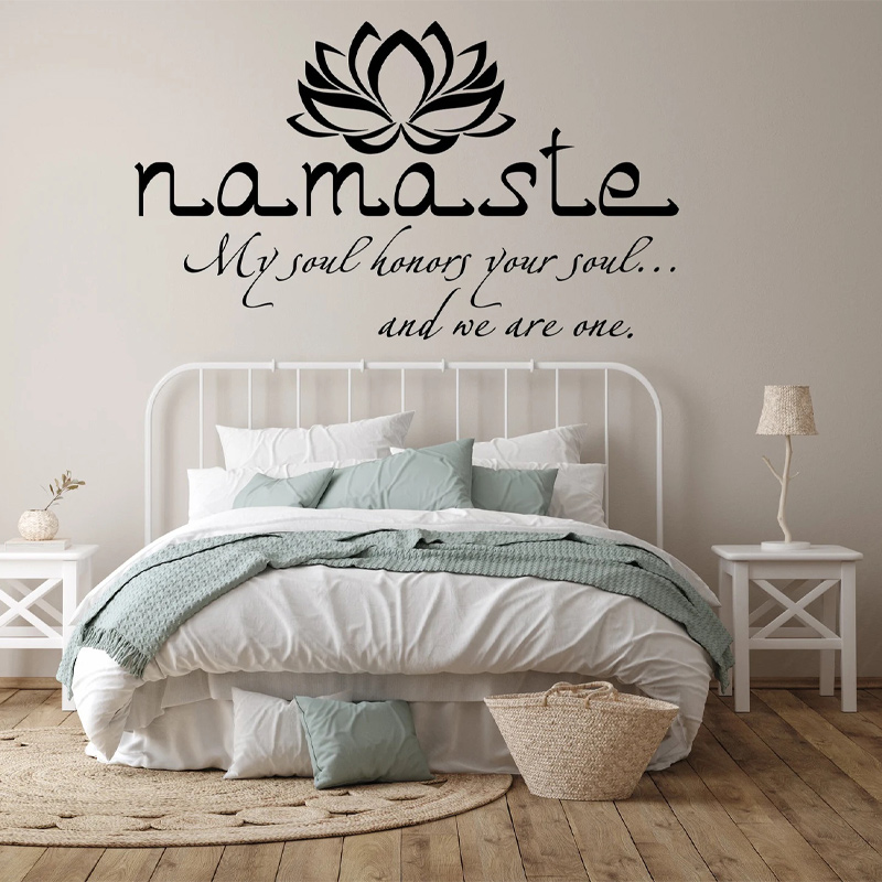 Home Office Yoga Room - Autocollant mural en vinyle avec citations