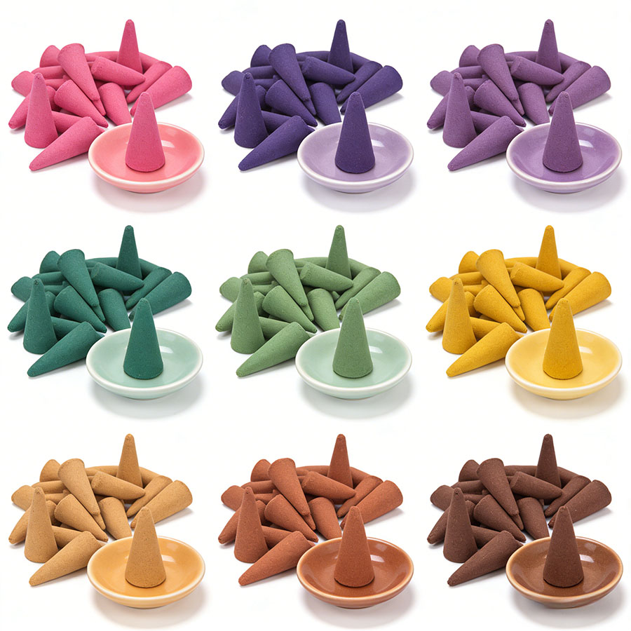 Home Office Yoga Room - Cônes et pastilles d'encens mixtes, parfum
