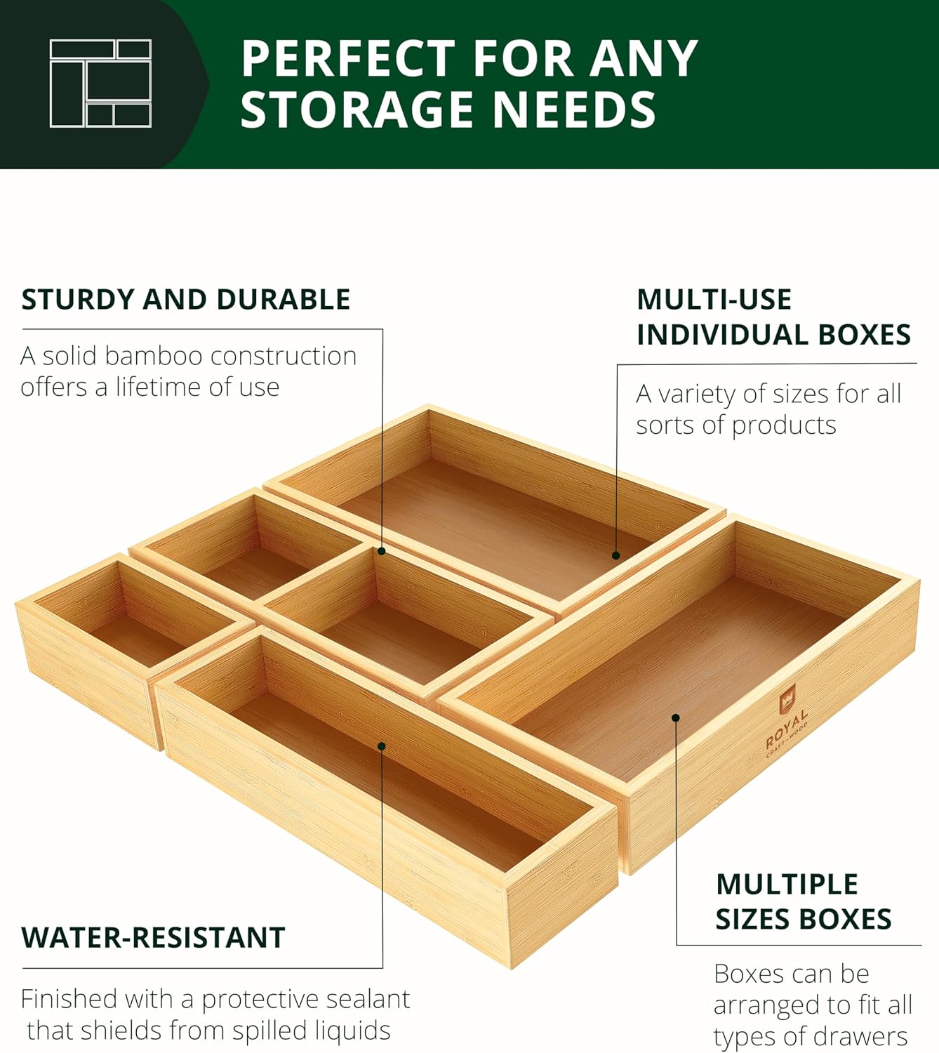 Ensemble de 5 organiseurs de t - Office Drawer Organizer avis et prix