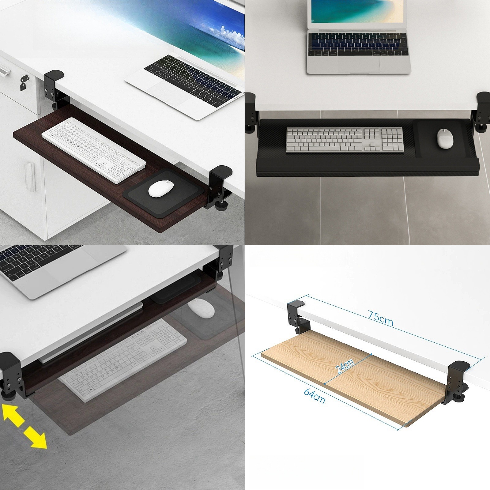 Support de clavier coulissant  - Keyboard Tray Under Desk avis et prix