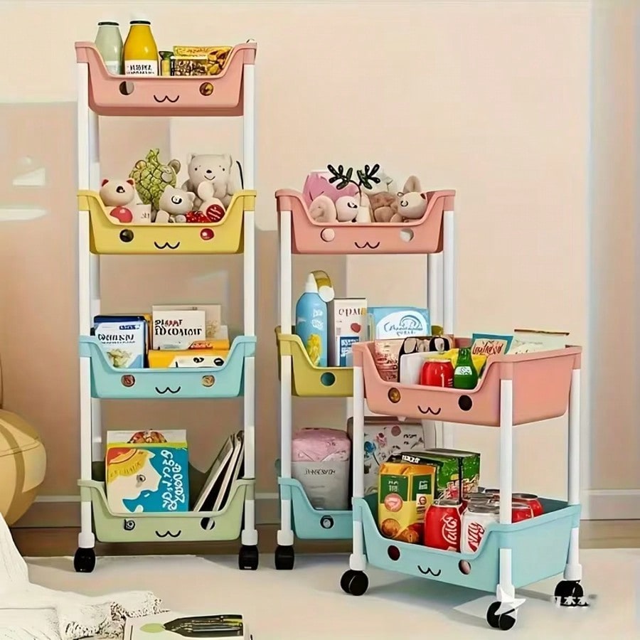 Étagère à roulettes 5 niveaux, - Home Office With Bookshelves avis et prix