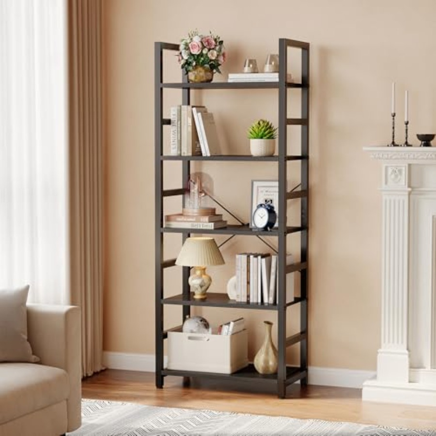 Étagère à 5 niveaux, bibliothè - Home Office With Bookshelves avis et prix