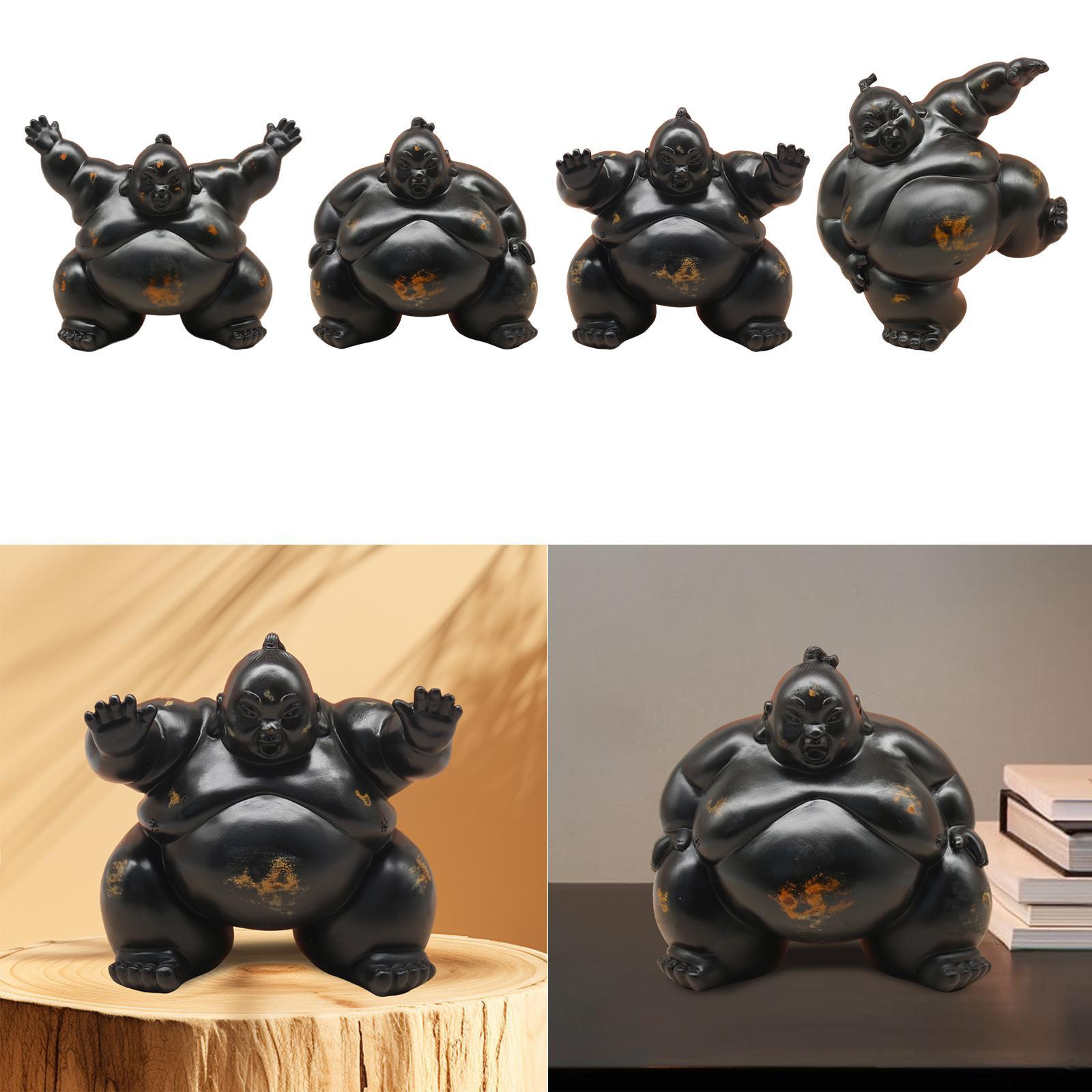 Statue de Sumo en résine, cade - Home Office With Bookshelves avis et prix