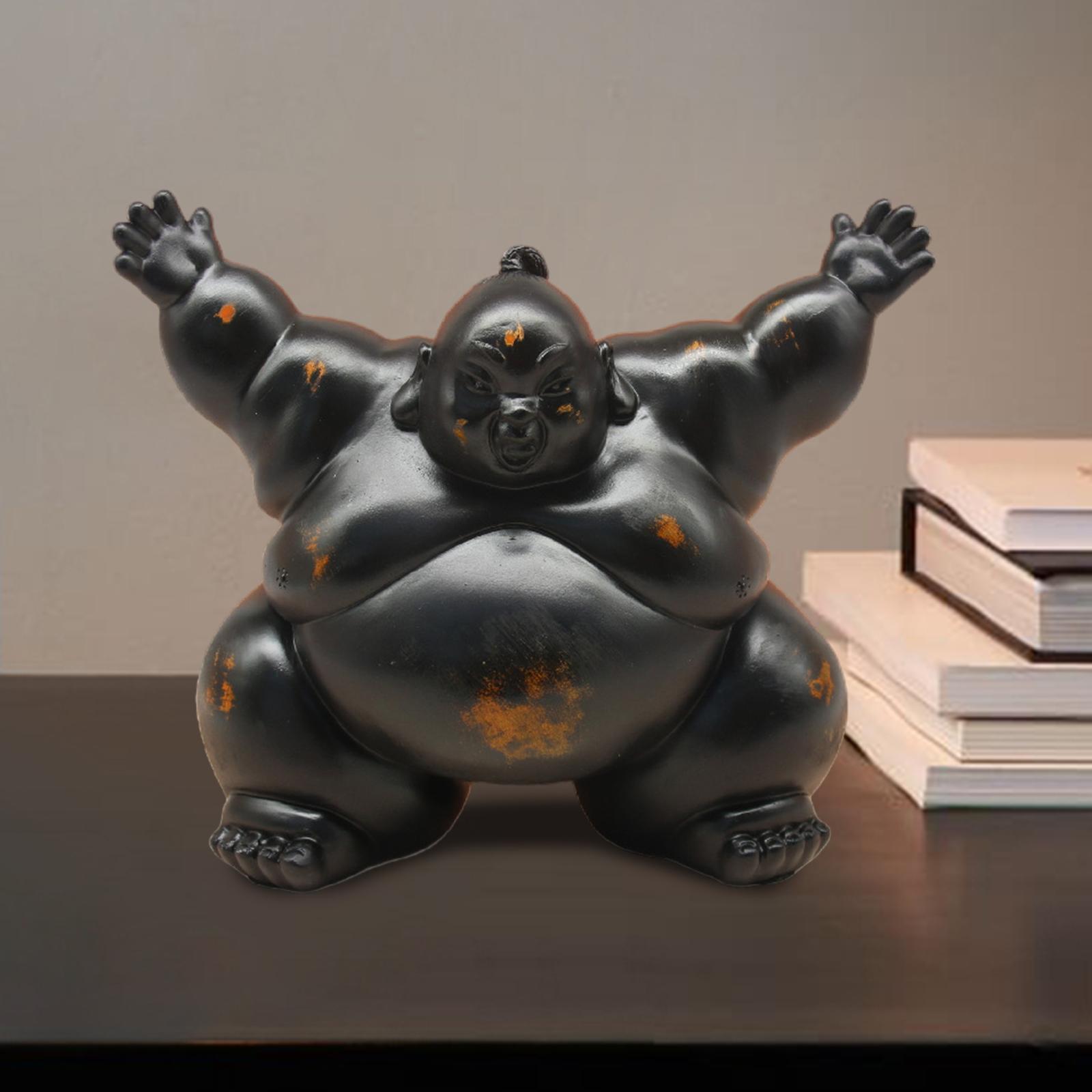 Statue de Sumo en résine, cade - Home Office With Bookshelves avis et prix