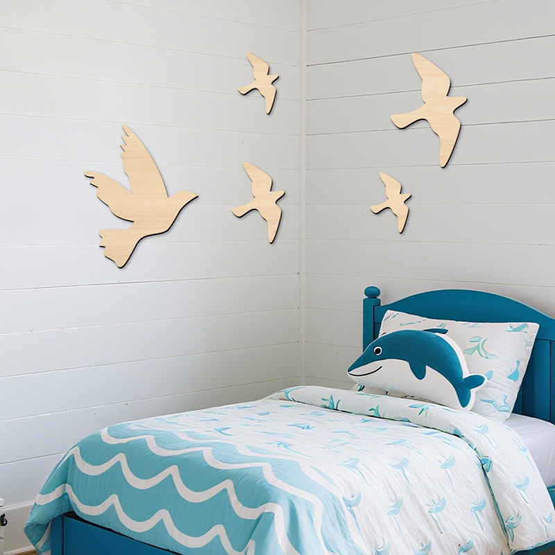 Panneau en bois d'oiseaux vola - Home Office Yoga Room avis et prix