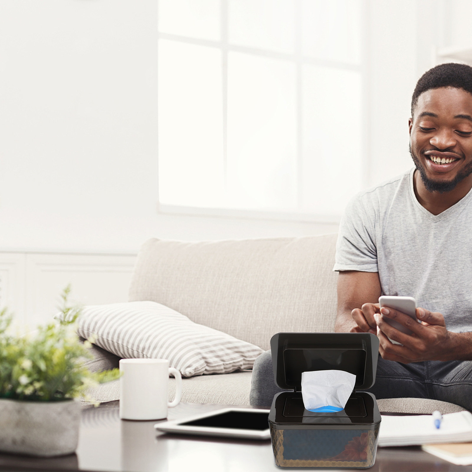 Boîte à mouchoirs en PS avec c - Home Office Box avis et prix