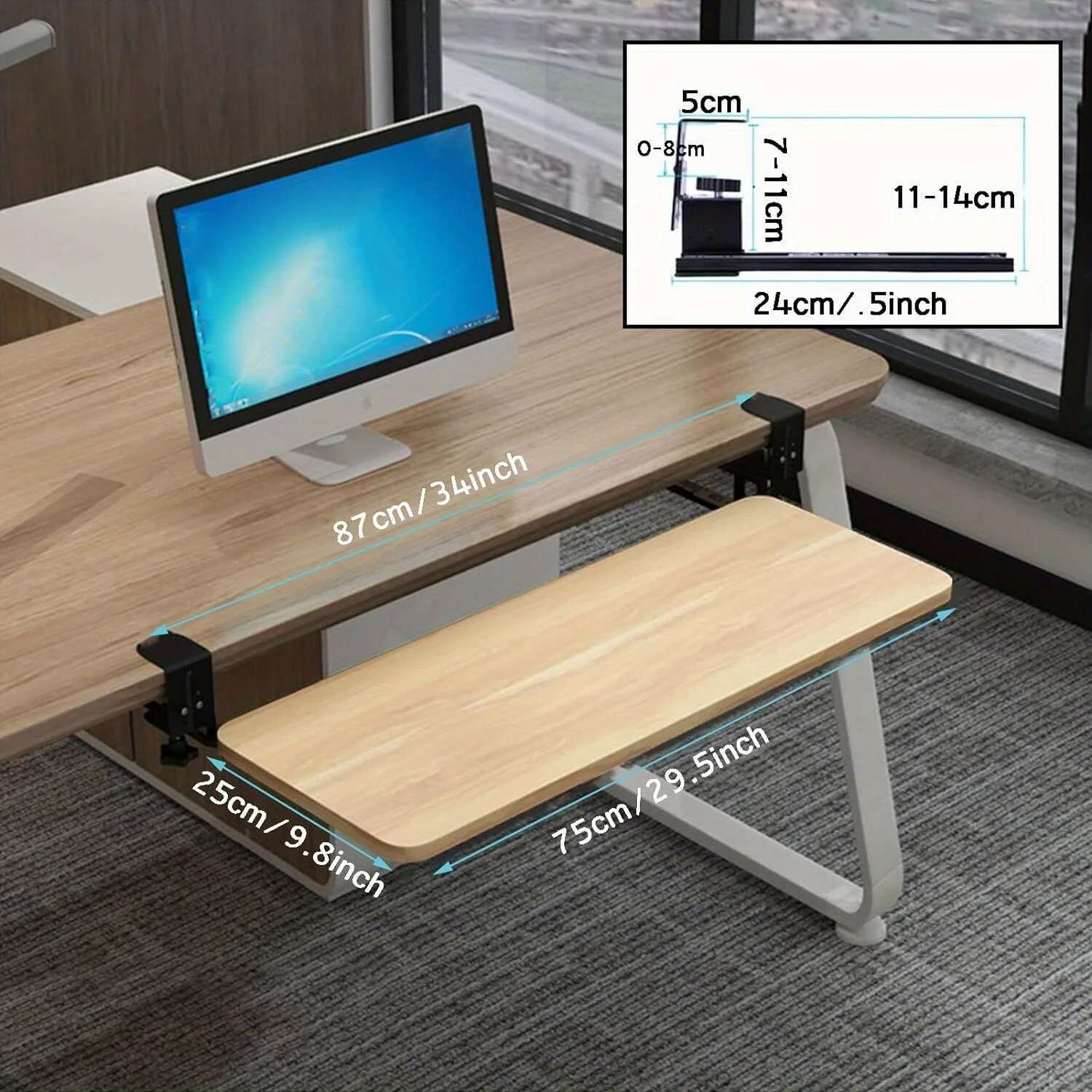 Plateau de clavier coulissant  - Keyboard Tray Under Desk avis et prix